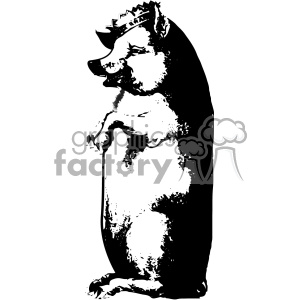 300x300 Vintage Pig Wearing A Crown Vector Vintage Vector Art Gf