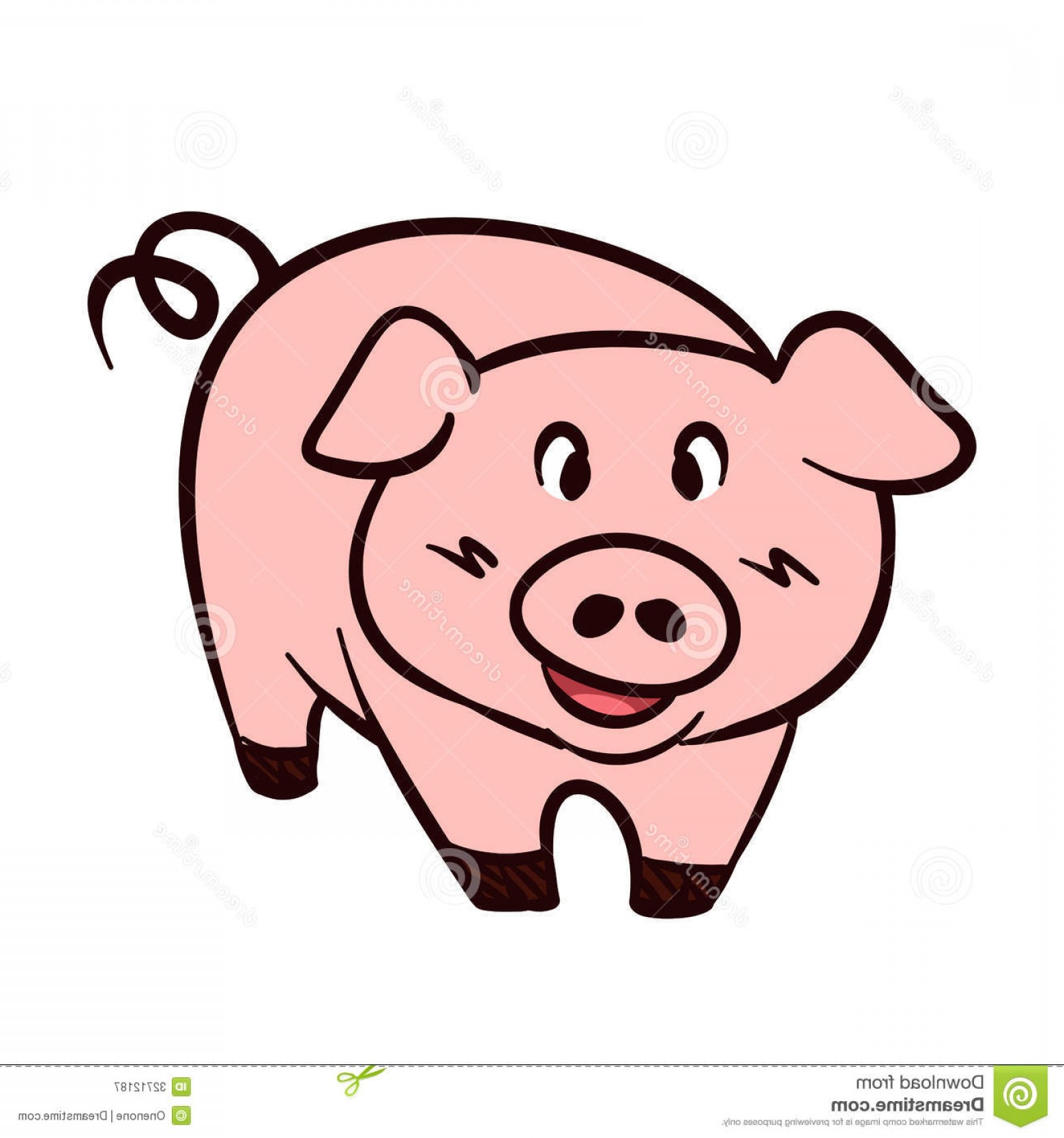 1560x1668 Royalty Free Stock Photography Pig Vector Cartoon White Background