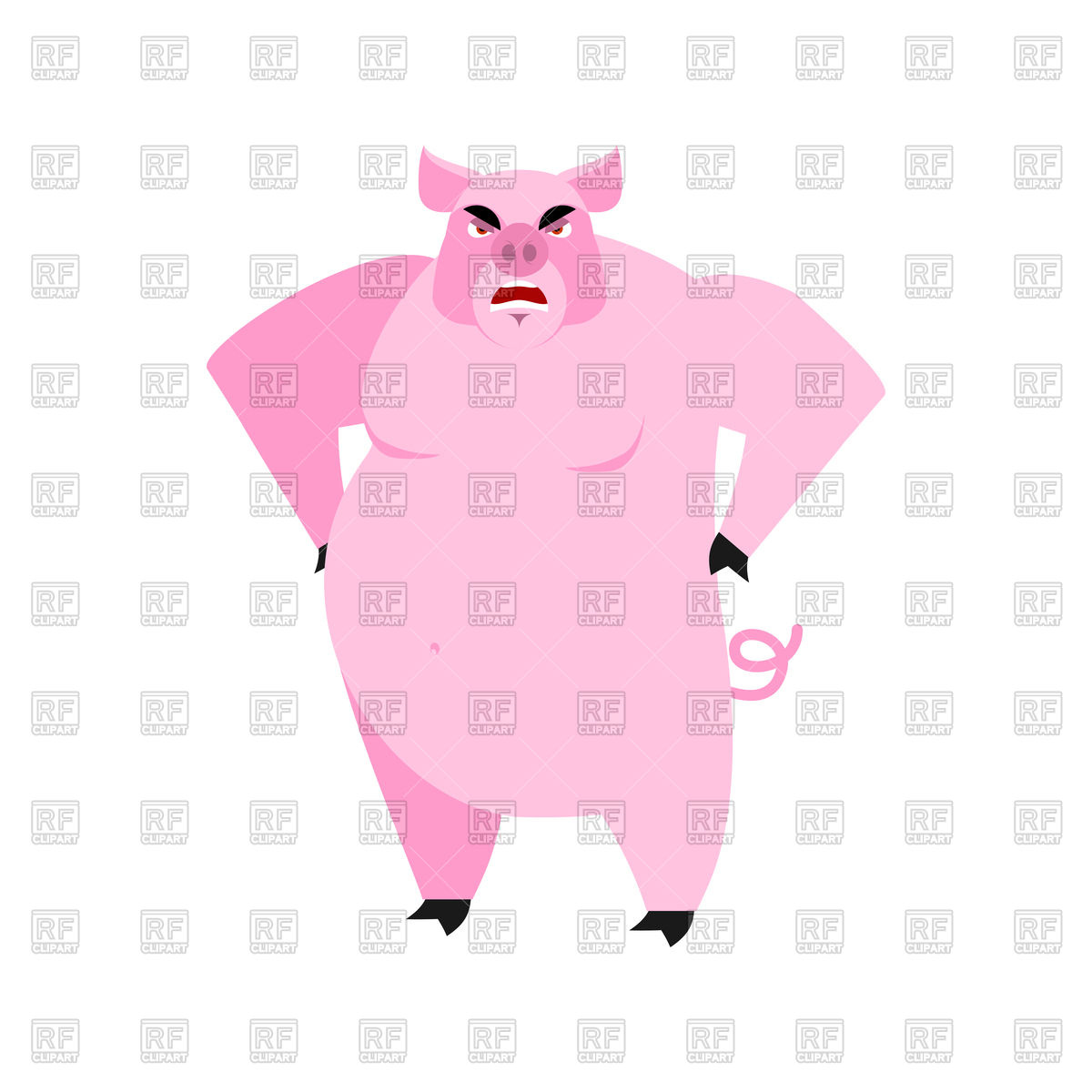 1200x1200 Angry Pig Vector Image Of Plants And Animals Popaukropa