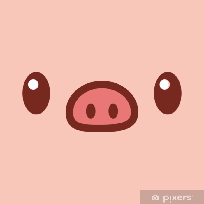 700x699 Funny Kawaii Pig Face On Pink Background Cute Pig Vector Stock