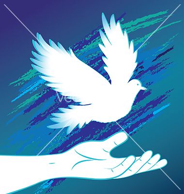 380x400 People Hand And Bird Pigeon Vector