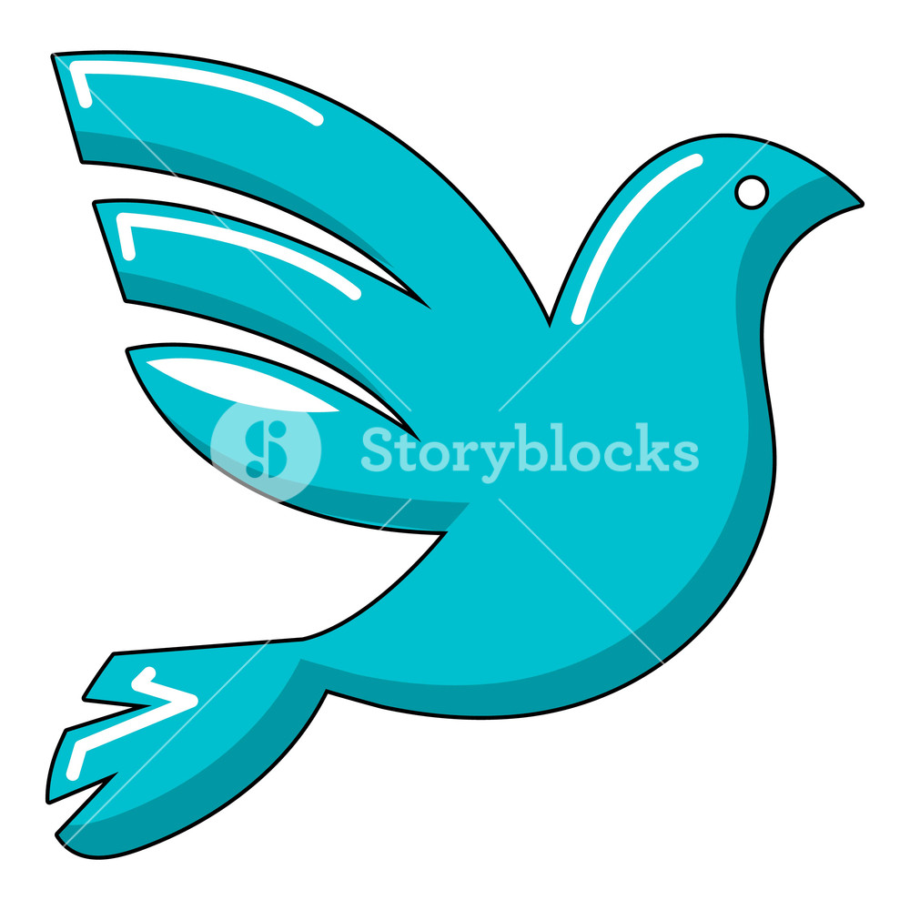 1000x1000 White Peace Pigeon Icon Cartoon Illustration Of White Peace