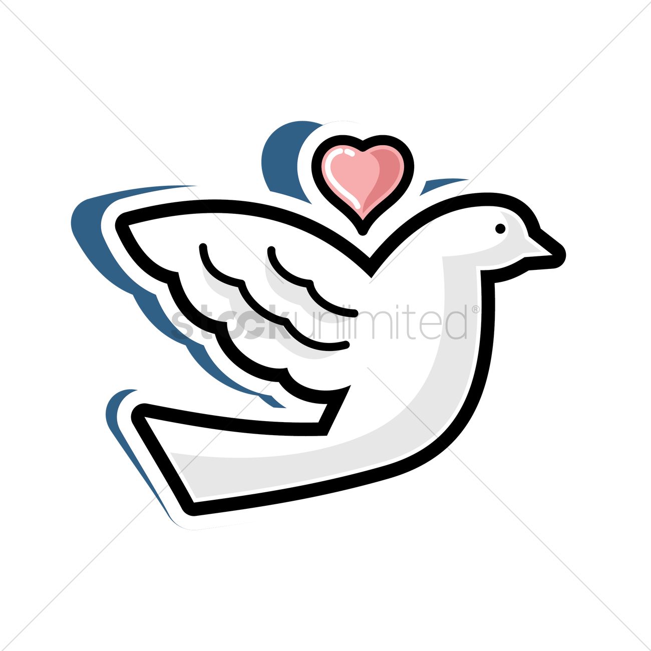 1300x1300 Free Pigeon Vector Image