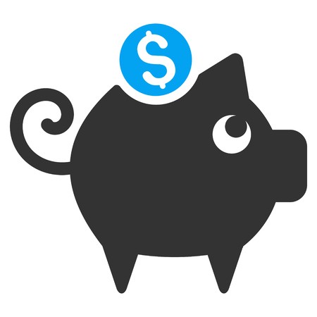 450x450 Piggy Bank Icon Vector Style Is Bicolor Flat Iconic Symbol