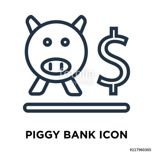 500x500 Piggy Bank Icon Isolated On White Background Modern And Editable