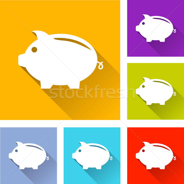 598x600 Piggy Bank Icons Vector Illustration Francois Poirier