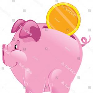 300x300 Piggy Bank Icon Vector Clip Art Studiogrfx