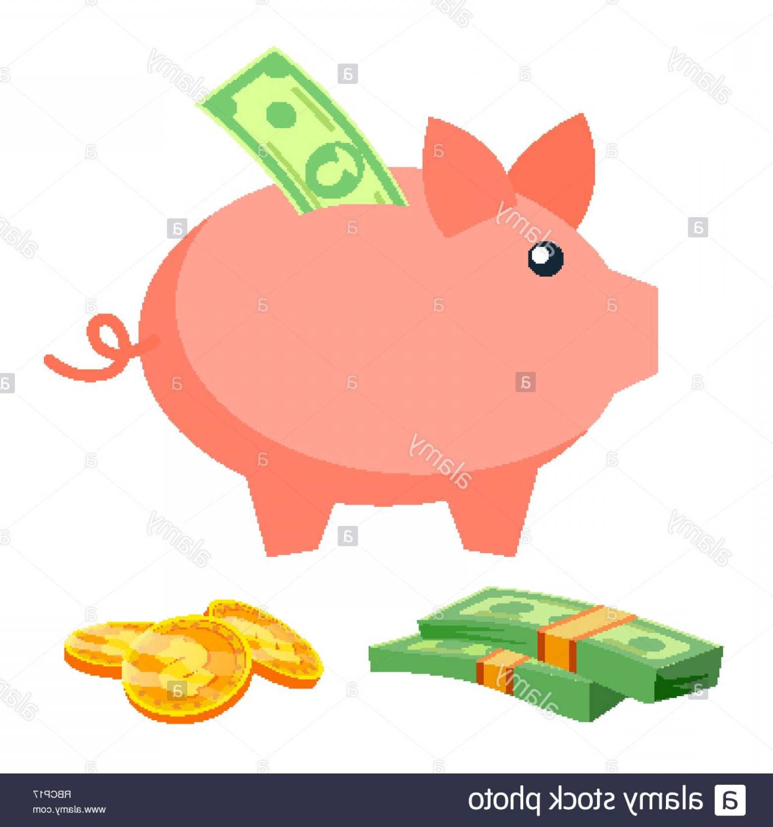 1560x1668 Piggy Bank Vector Graphics Catamart