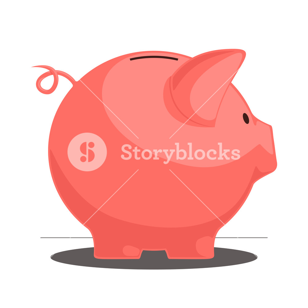1000x1000 Piggy Bank Vector Illustration Royalty Free Stock Image