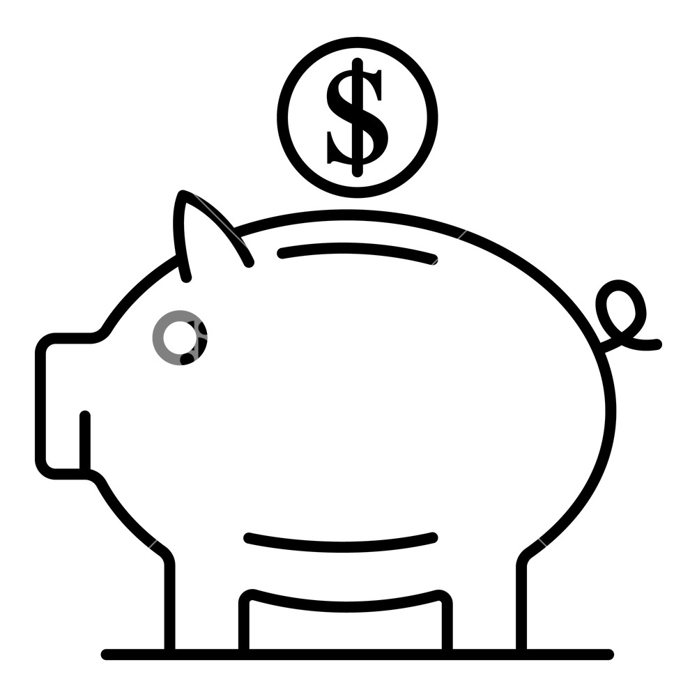 Piggy Bank Vector at Vectorified.com | Collection of Piggy Bank Vector ...