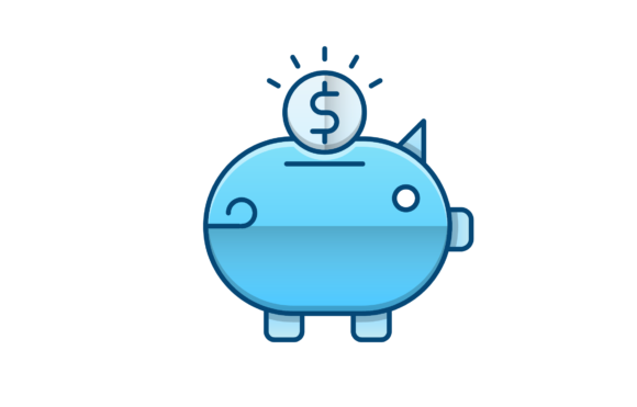 580x371 Piggy Bank Vector Icon Graphic