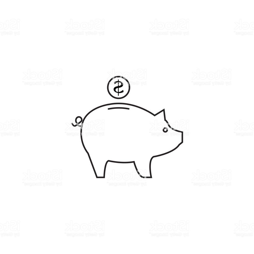 1024x1024 Unique Piggy Bank Outline Vector Images Free Vector Art, Images