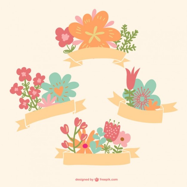 Floral Banners Graphics Free Vector 600x600 Floral Banners Graphics Free Vector
