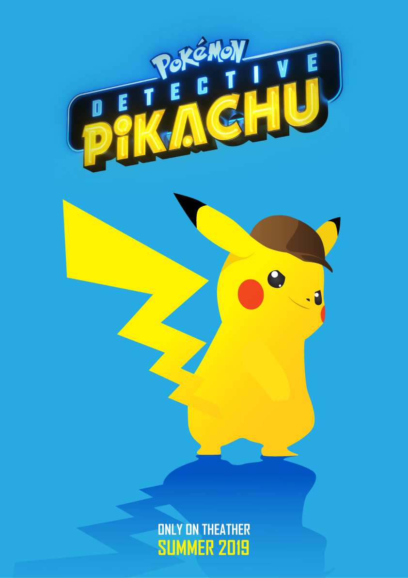 Detective Pikachu Vector Poster 842x1191 Detective Pikachu Vector Poster