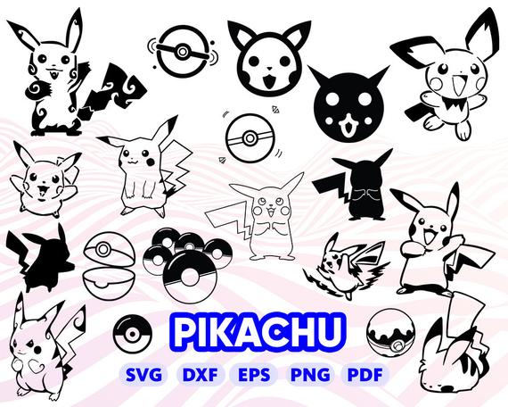 Pikachu Pokemon Pikachu Silhouette Vector Etsy 570x456 Pikachu Pokemon Pikachu Silhouette Vector Etsy