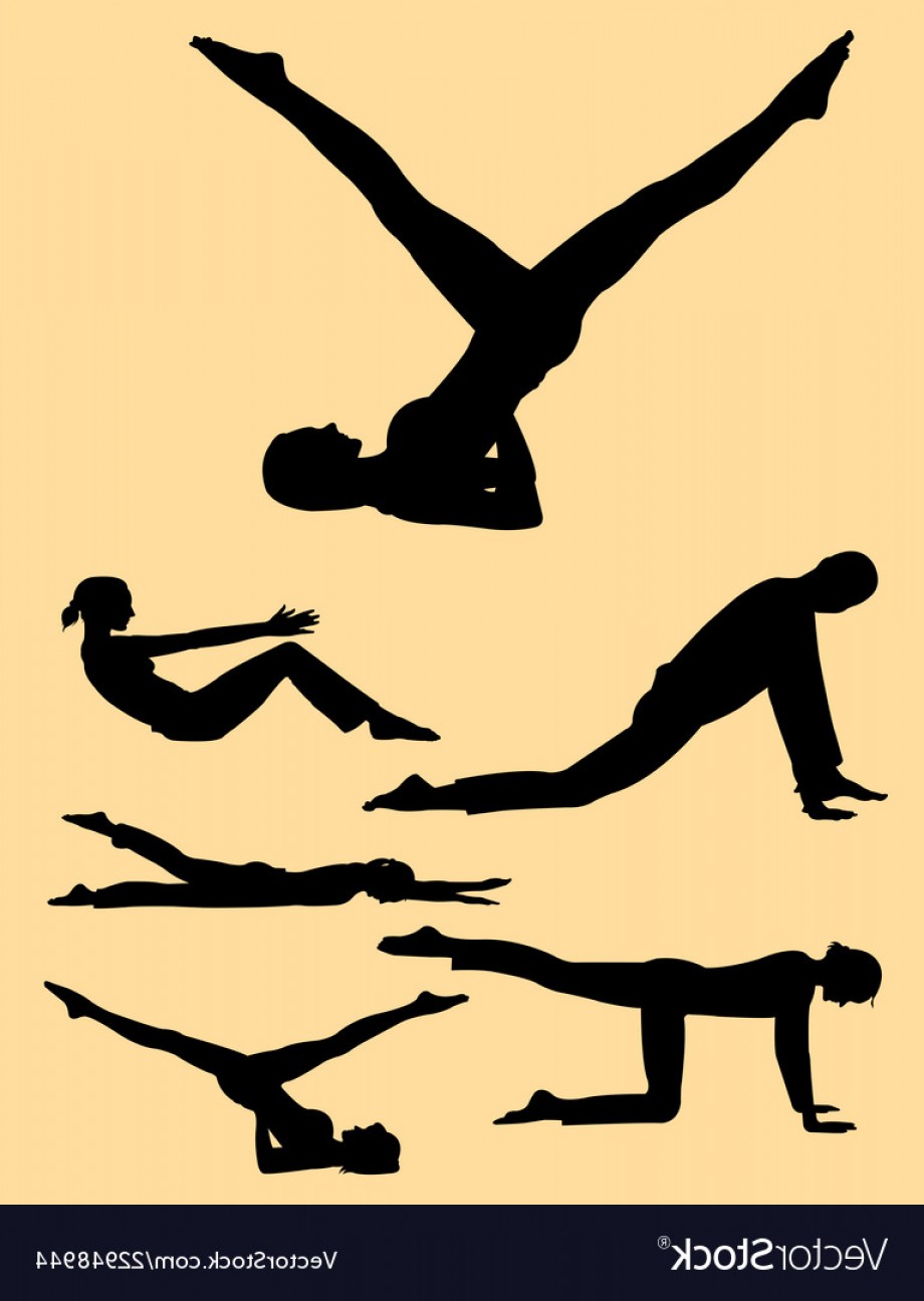 920x1296 Pilates Training Sports Women Silhouette Vector Soidergi