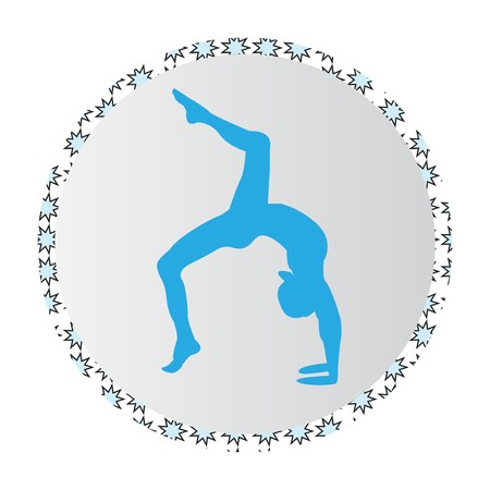 450x450 Silhouette Young Woman Practicing Yoga Girl Pilates Vector