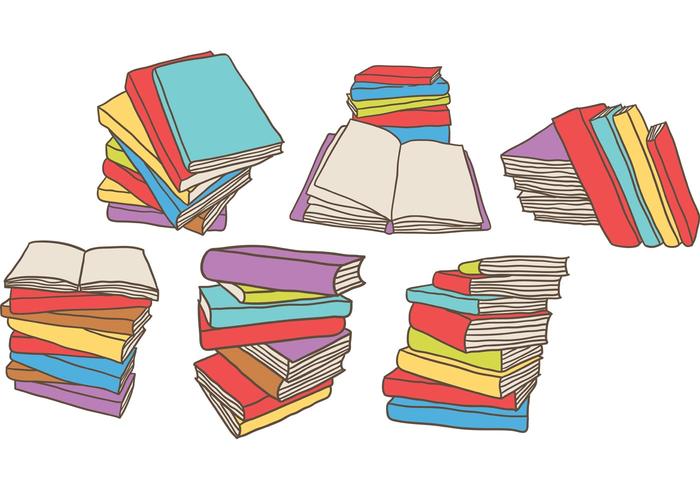 700x490 Stack Of Books Free Vector Art