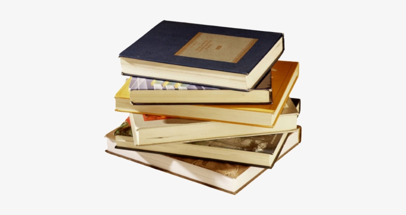 820x435 Stacked Books Png