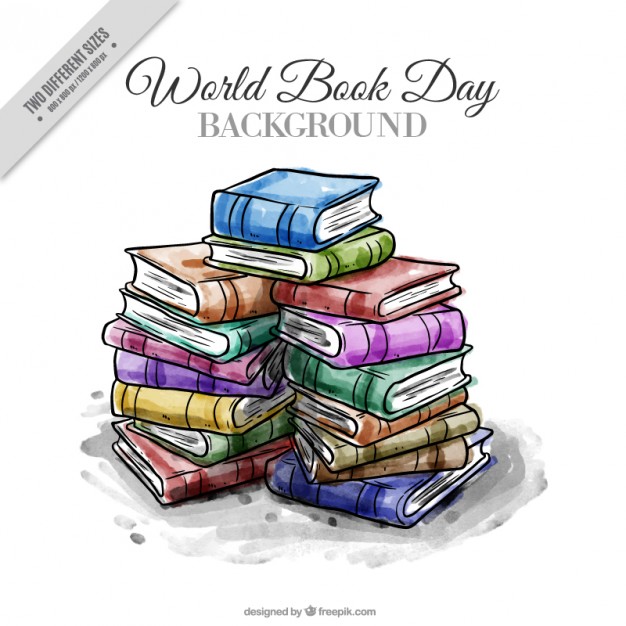 626x626 Watercolor Stacked Books Background Vector Free Download