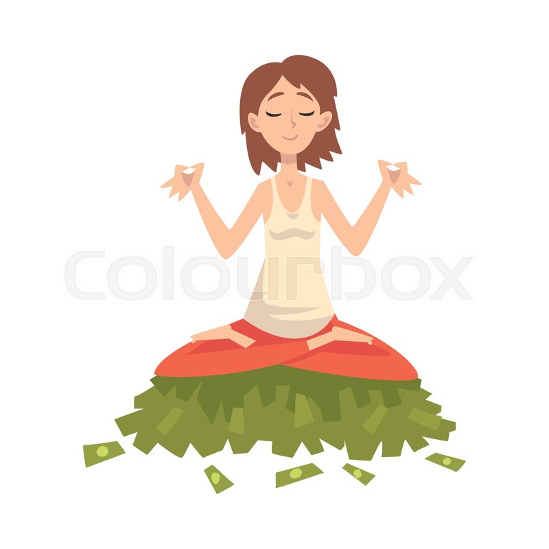 800x800 Lucky Successful Rich Girl Stock Vector Colourbox