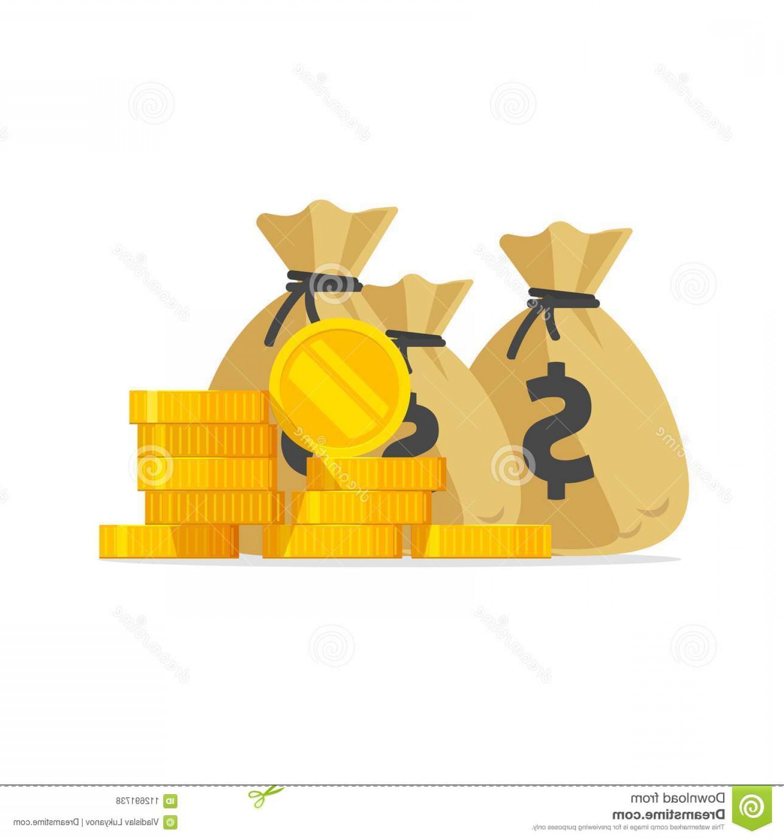 1560x1668 Money Vector Big Pile Stack Gold Coins Cash Bags Lot Money