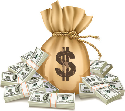 412x368 Money Vector Group With Items