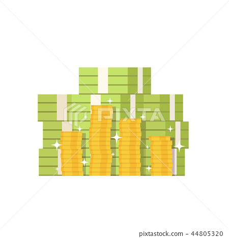 450x468 Big Pile Of Cash, Big Money Vector Illustration