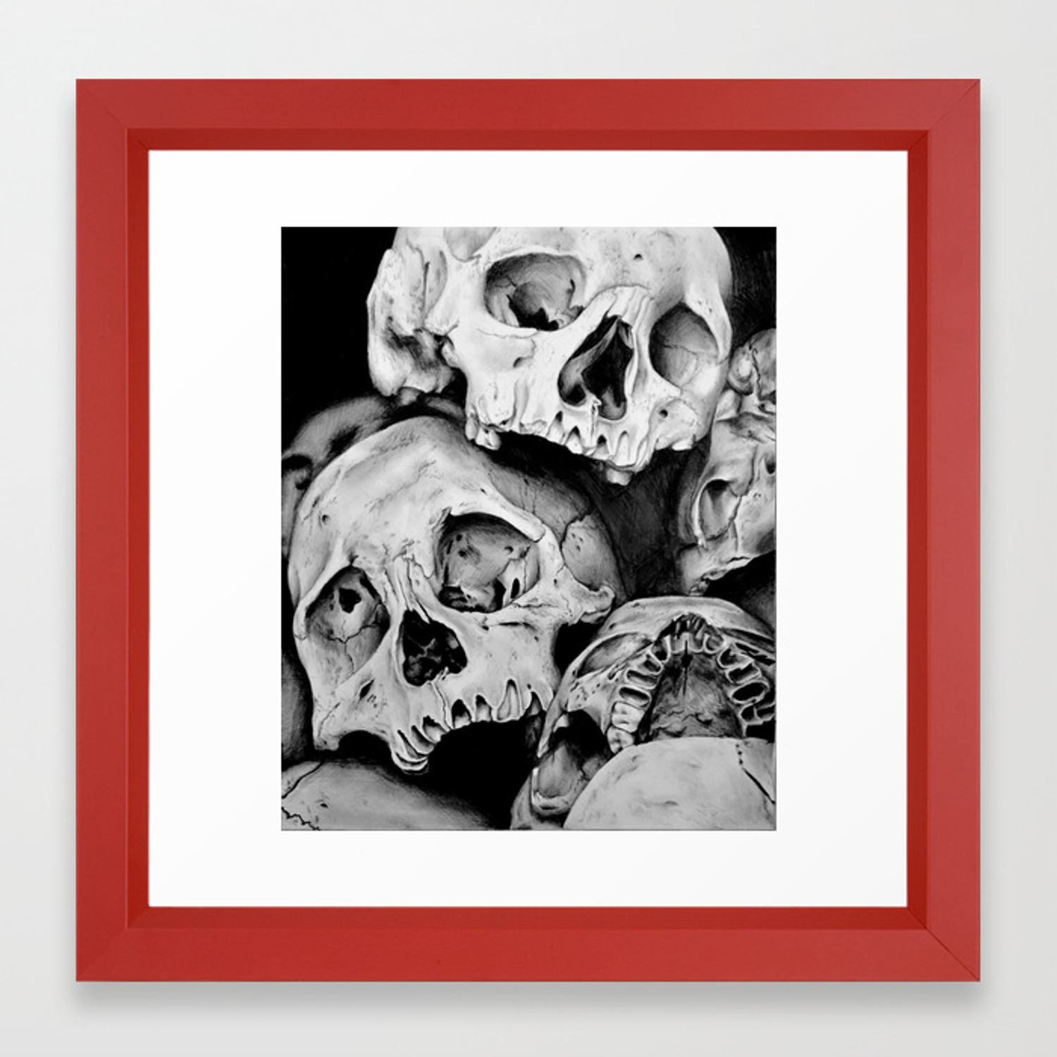 Pile Of Skulls Framed Art Print 1500x1500 Pile Of Skulls Framed Art Print