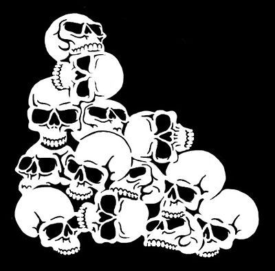 High Detail Airbrush Stencil Skull Pile Twelve Free Uk Postage 400x395 High Detail Airbrush Stencil Skull Pile Twelve Free Uk Postage