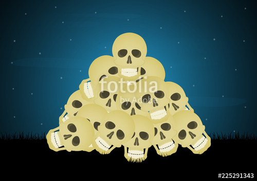Halloween Skull Pile Vector Stock Image And Royalty Free Vector 500x354 Halloween Skull Pile Vector Stock Image And Royalty Free Vector