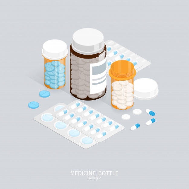 626x626 Isometric Medicine Pills Bottle Vector Premium Download