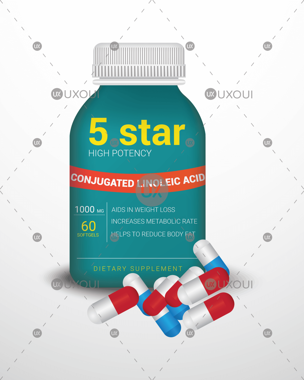 1200x1500 Printable Medicine Pill Bottle Label Vector Template Design Uxoui