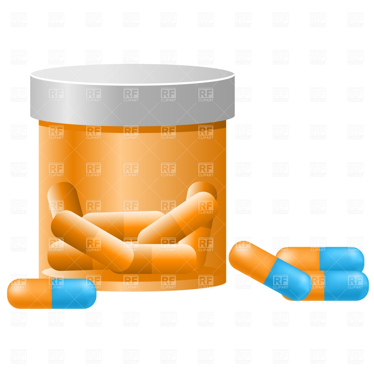 1200x1200 Spilled Capsules And Bottle Vector Image Of Healthcare, Medical