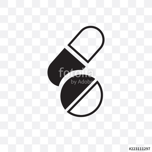 500x500 Pills Icon Isolated On Transparent Background Simple And Editable