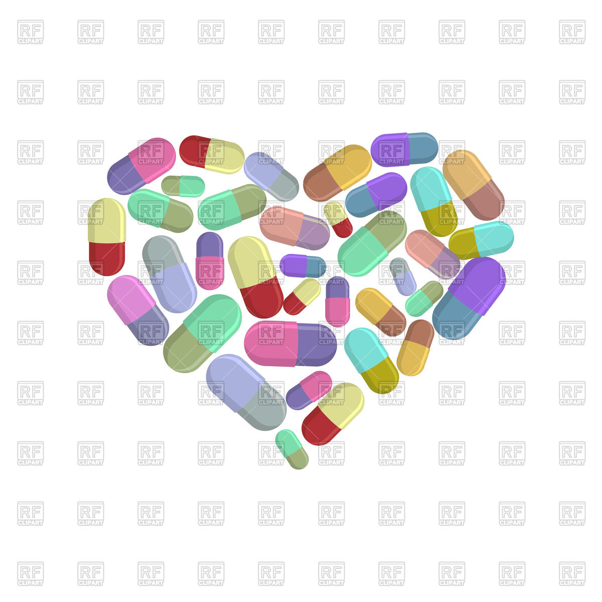 1200x1200 Heart Made Of Pills, I Love Pill Vector Image Of Healthcare