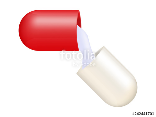 500x375 Open Capsule Pill Vector Stock Image And Royalty Free Vector