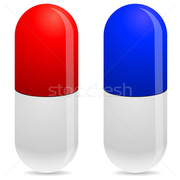 600x600 Pill Vector Icons Isolated On White Background Vector
