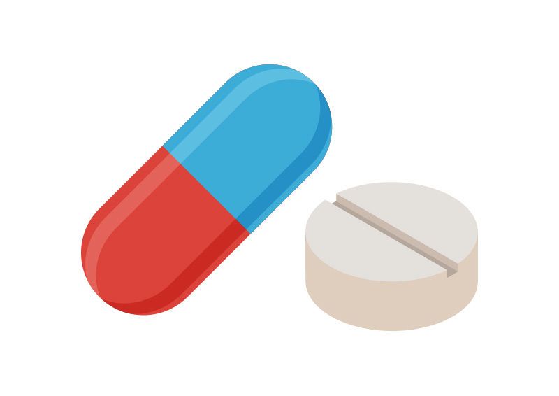 800x566 Pills Vector Illustration