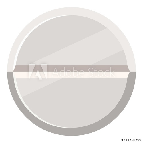500x500 Round Medicine Pill Icon Cartoon Illustration Of Round Medicine