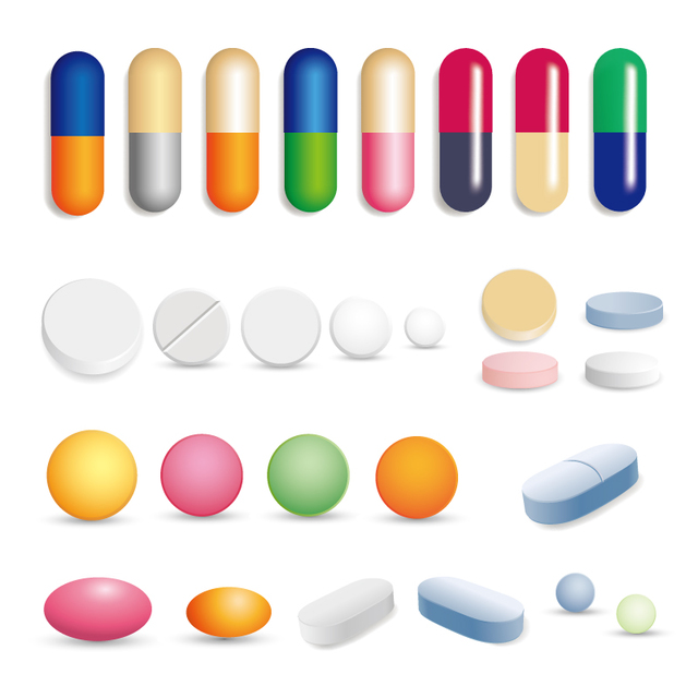 640x640 Free Vectors Glossy Capsule Pill Colorful Set Free Vectors