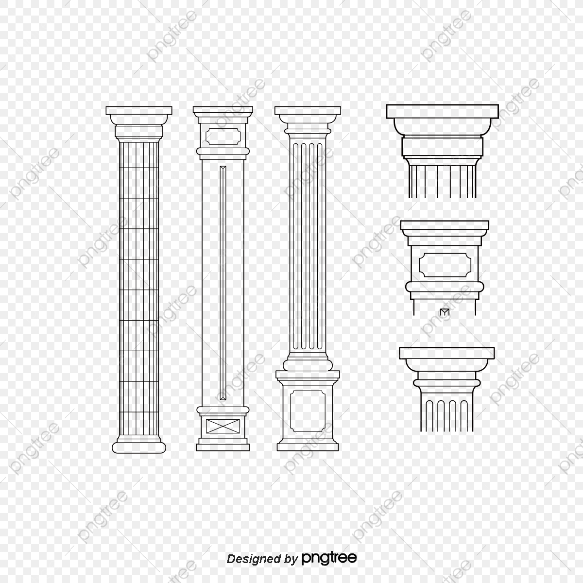 1200x1200 Pillar, Vector Column, Pattern Pillars Png And Vector