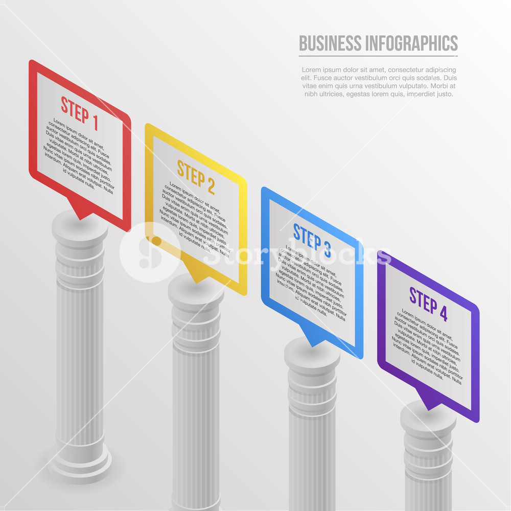 1000x1000 Pillar Infographic Isometric Of Pillar Vector Infographic For Web