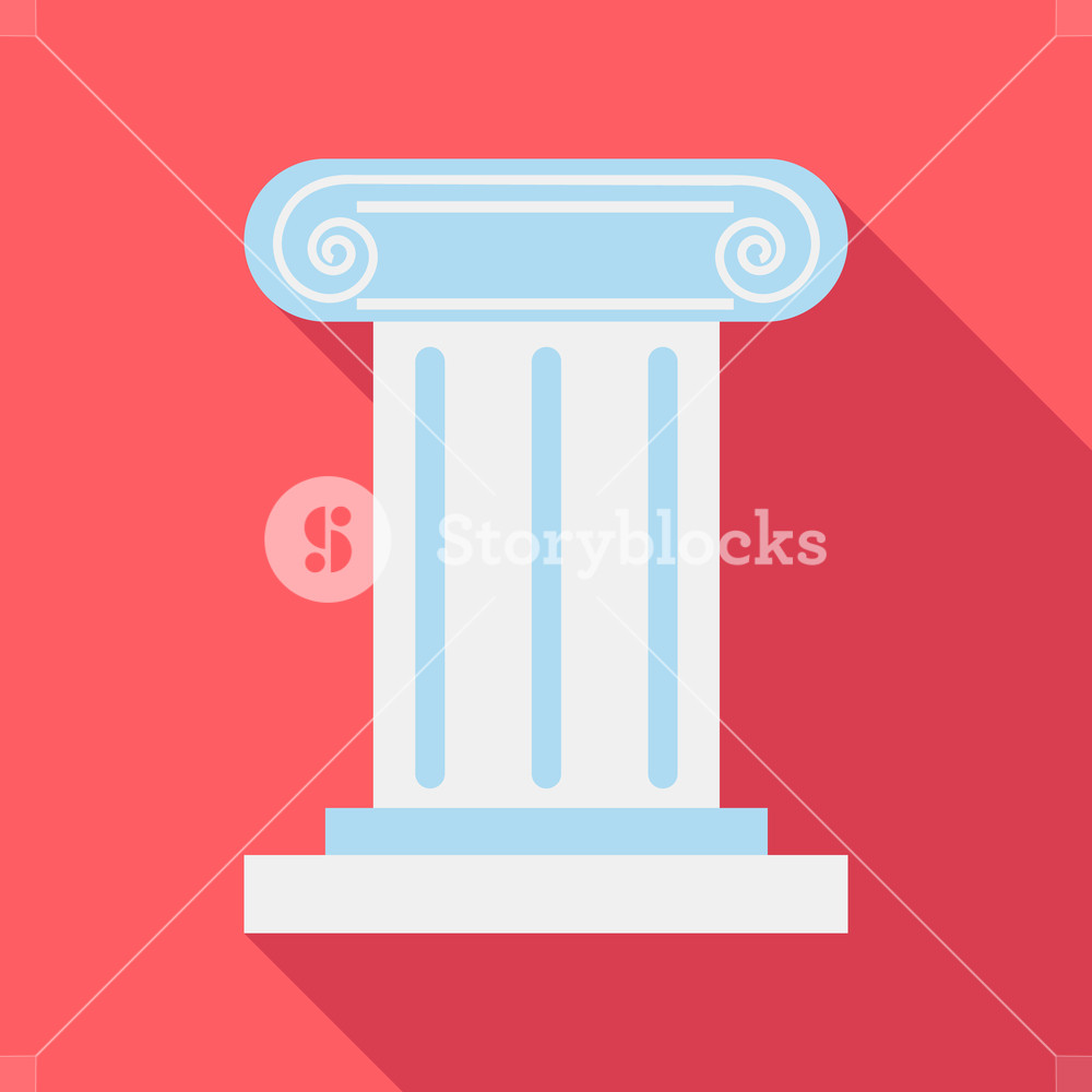1000x1000 Roman Pillar Icon Flat Illustration Of Roman Pillar Vector Icon