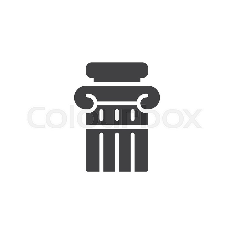 800x800 Antique Pillar Vector Icon Filled Stock Vector Colourbox