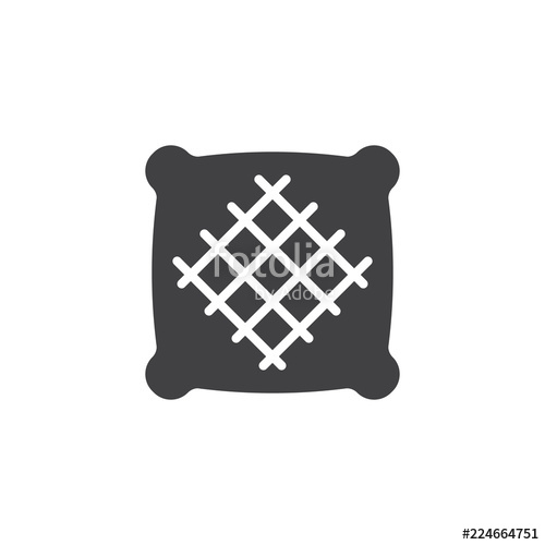 500x500 Pillow Vector Icon Filled Flat Sign For Mobile Concept And Web