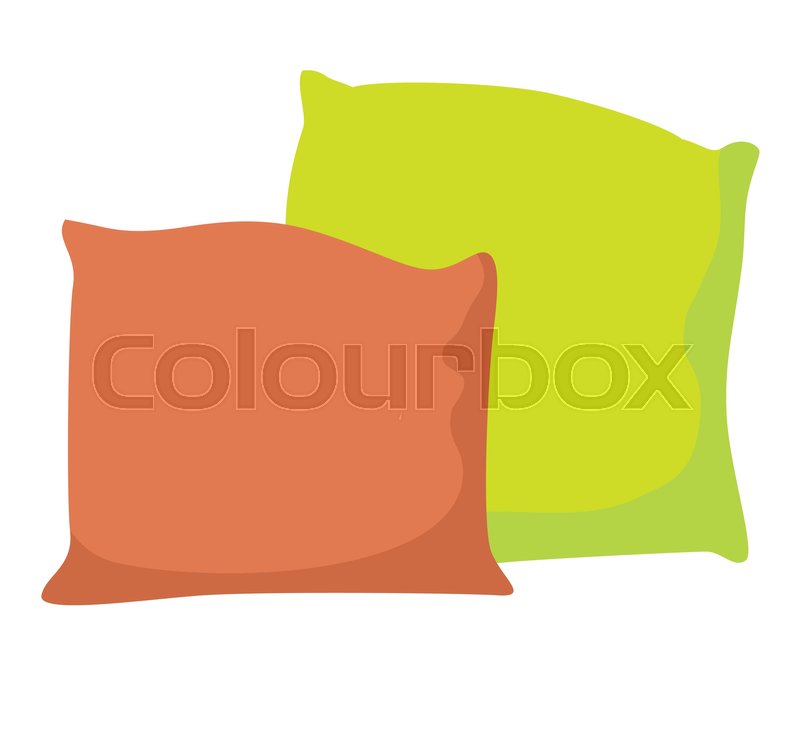 800x742 Cartoon Pillow Vector Illustration Stock Vector Colourbox