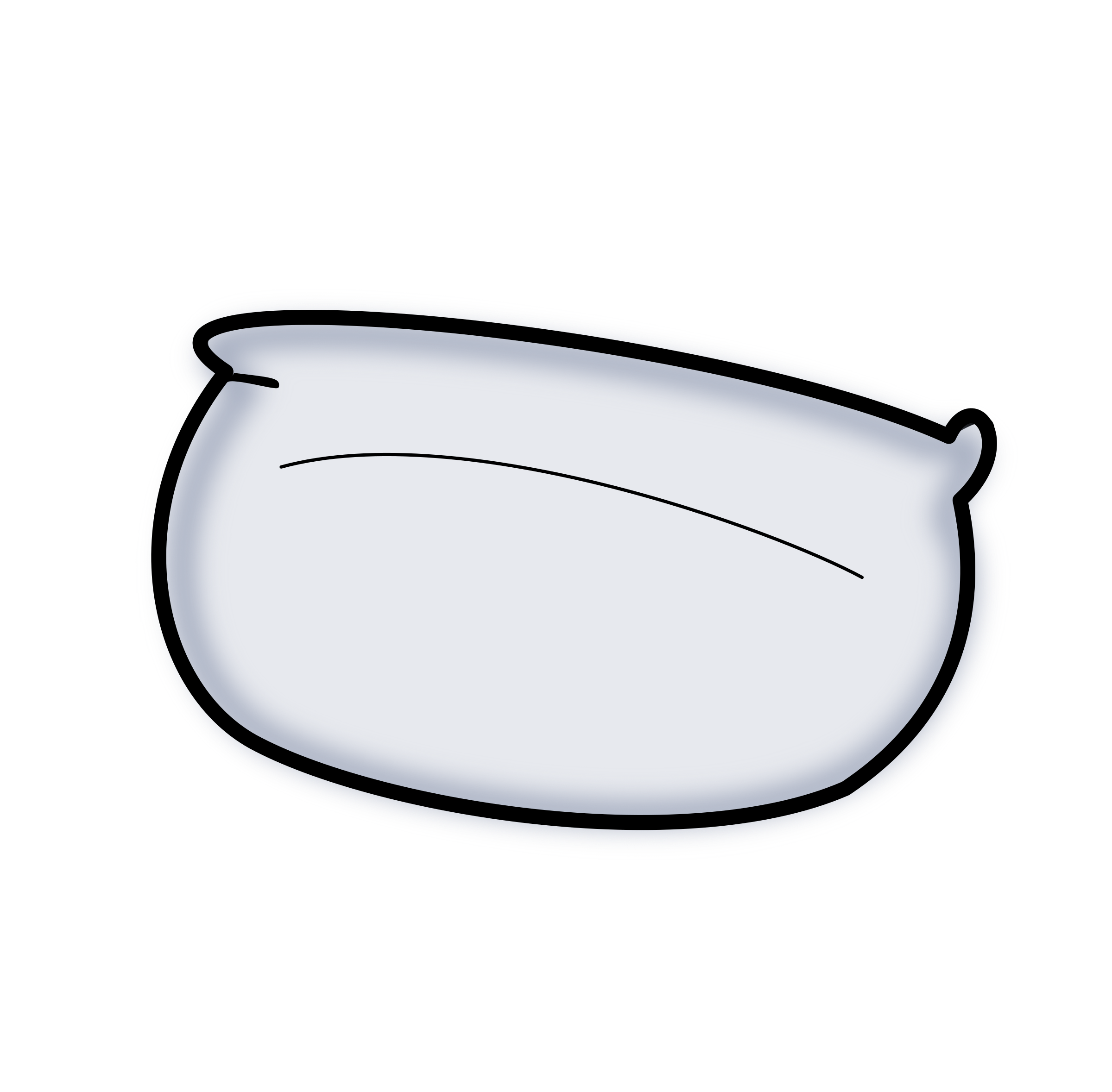 2400x2358 Grey Pillow Vector Clipart Image