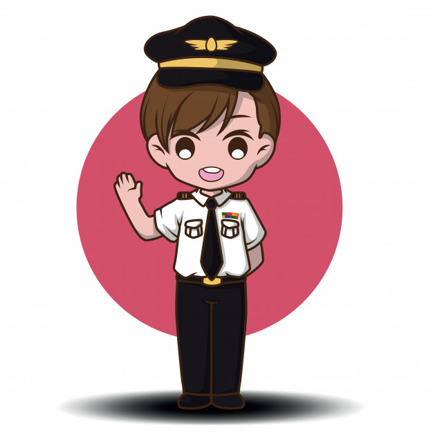 626x626 Cute Pilot Vector Cartoon Characters Vector Premium Download