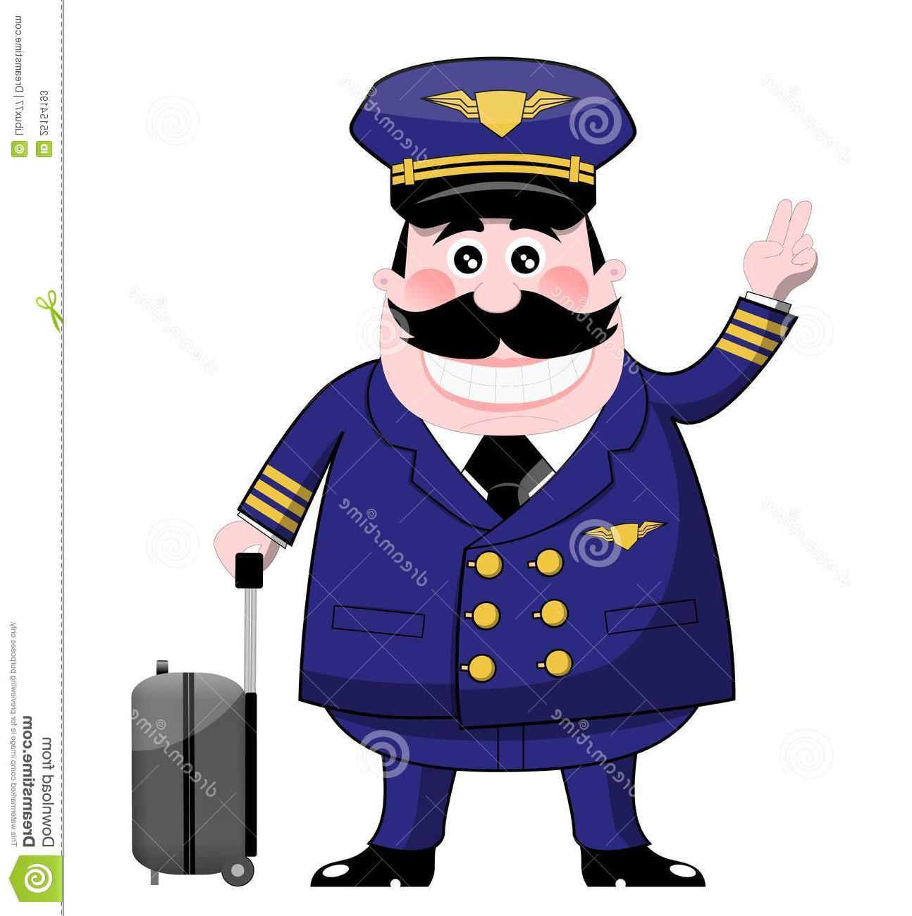 1294x1300 Hd Cartoon Airline Pilot Vector Drawing Vector Images Design